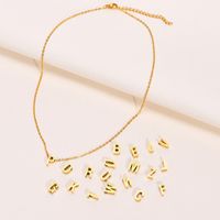 304 Stainless Steel Simple Style Plating Letter Pendant Necklace main image 3