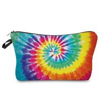 Women's Small All Seasons Polyester Tie Dye Vacation Square Zipper Cosmetic Bag sku image 1