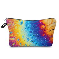Women's Small All Seasons Polyester Tie Dye Vacation Square Zipper Cosmetic Bag sku image 3