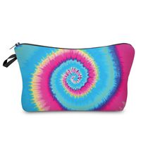Women's Small All Seasons Polyester Tie Dye Vacation Square Zipper Cosmetic Bag sku image 4