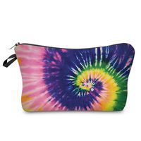 Women's Small All Seasons Polyester Tie Dye Vacation Square Zipper Cosmetic Bag sku image 6