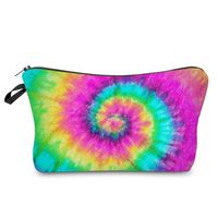 Women's Small All Seasons Polyester Tie Dye Vacation Square Zipper Cosmetic Bag sku image 8