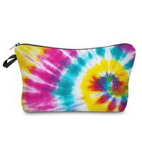 Women's Small All Seasons Polyester Tie Dye Vacation Square Zipper Cosmetic Bag sku image 10