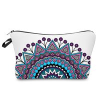 Women's Small All Seasons Polyester Printing Flower Ethnic Style Square Zipper Cosmetic Bag main image 5