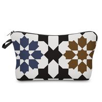 Women's Small All Seasons Polyester Printing Flower Ethnic Style Square Zipper Cosmetic Bag sku image 1