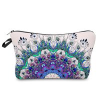 Women's Small All Seasons Polyester Printing Flower Ethnic Style Square Zipper Cosmetic Bag main image 3