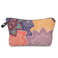 Women's Small All Seasons Polyester Printing Flower Ethnic Style Square Zipper Cosmetic Bag main image 2