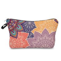 Women's Small All Seasons Polyester Printing Flower Ethnic Style Square Zipper Cosmetic Bag sku image 4