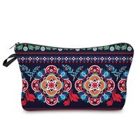 Women's Small All Seasons Polyester Printing Flower Ethnic Style Square Zipper Cosmetic Bag sku image 5