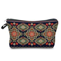 Women's Small All Seasons Polyester Printing Flower Ethnic Style Square Zipper Cosmetic Bag sku image 7