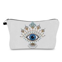 Femmes Toutes Les Saisons Polyester L'oeil Du Diable Style Ethnique Carré Fermeture Éclair Trousse De Maquillage sku image 2