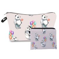 Women's Small All Seasons Polyester Animal Flower Cute Square Zipper Cosmetic Bag sku image 8