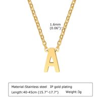 304 Stainless Steel Simple Style Plating Letter Pendant Necklace main image 2