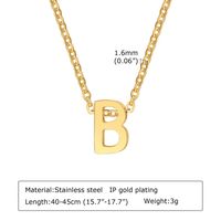 304 Stainless Steel Simple Style Plating Letter Pendant Necklace sku image 2