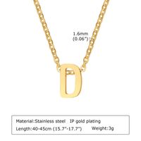304 Stainless Steel Simple Style Plating Letter Pendant Necklace sku image 4