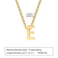 304 Stainless Steel Simple Style Plating Letter Pendant Necklace sku image 26