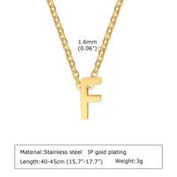 304 Stainless Steel Simple Style Plating Letter Pendant Necklace sku image 5