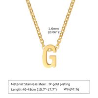 304 Stainless Steel Simple Style Plating Letter Pendant Necklace sku image 6