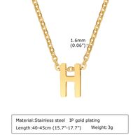 304 Stainless Steel Simple Style Plating Letter Pendant Necklace sku image 7