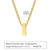304 Stainless Steel Simple Style Plating Letter Pendant Necklace sku image 8
