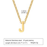 304 Stainless Steel Simple Style Plating Letter Pendant Necklace sku image 9