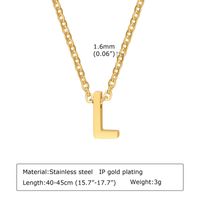 304 Stainless Steel Simple Style Plating Letter Pendant Necklace sku image 11