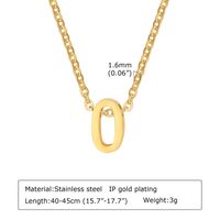 304 Stainless Steel Simple Style Plating Letter Pendant Necklace sku image 14