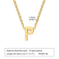 304 Stainless Steel Simple Style Plating Letter Pendant Necklace sku image 15