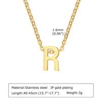 304 Stainless Steel Simple Style Plating Letter Pendant Necklace sku image 17