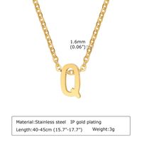 304 Stainless Steel Simple Style Plating Letter Pendant Necklace sku image 16