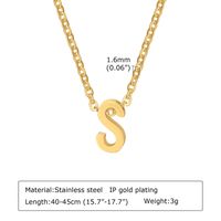 304 Stainless Steel Simple Style Plating Letter Pendant Necklace sku image 18