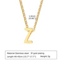 Acier Inoxydable 304 Style Simple Placage Lettre Pendentif sku image 25