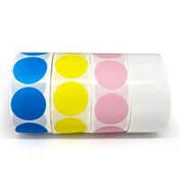 Blanko-klassifizierungsmarkierungsaufkleber Aus Beschichtetem Papier Mit Farbigen Punkten main image 3