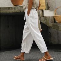 Women's Street Casual Solid Color Ankle-length Pocket Casual Pants Harem Pants main image 6