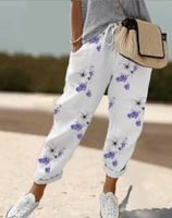 Women's Daily Vacation Color Block Full Length Printing Casual Pants sku image 14