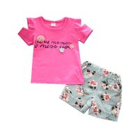 Simple Style Cartoon Flower Printing Cotton Girls Clothing Sets main image 6