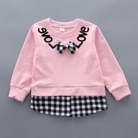 Cute Letter Bow Knot Cotton Girls Clothing Sets main image 4