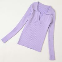 Women's Sweater Long Sleeve Sweaters & Cardigans Casual Solid Color sku image 3