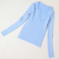 Women's Sweater Long Sleeve Sweaters & Cardigans Casual Solid Color sku image 5