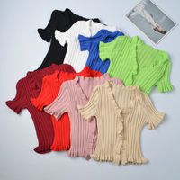 Women's Blouse Short Sleeve Blouses Sexy Solid Color main image 8