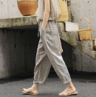 Women's Street Casual Solid Color Ankle-length Pocket Casual Pants Harem Pants main image 4