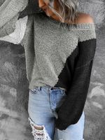Women's Sweater Long Sleeve Sweaters & Cardigans Rib-knit Streetwear Solid Color main image 4