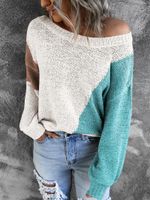 Women's Sweater Long Sleeve Sweaters & Cardigans Rib-knit Streetwear Solid Color main image 3