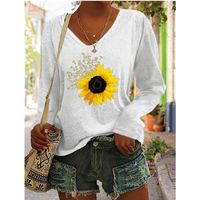 Women's T-shirt Long Sleeve T-shirts Casual Sunflower main image 2