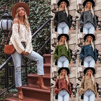 Women's Sweater Long Sleeve Sweaters & Cardigans Rib-knit Casual Solid Color main image 1