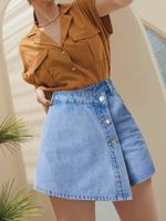 Femmes Rue Vêtement De Rue Couleur Unie Shorts Jeans main image 6