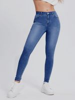 Women's Street Streetwear Solid Color Full Length Jeans main image 1