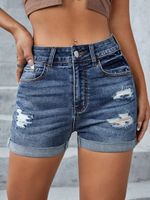 Women's Street Sexy Streetwear Solid Color Shorts Ripped Jeans main image 3
