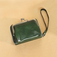 Women's Solid Color Pu Leather Buckle Coin Purses sku image 7