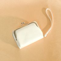 Women's Solid Color Pu Leather Buckle Coin Purses sku image 8